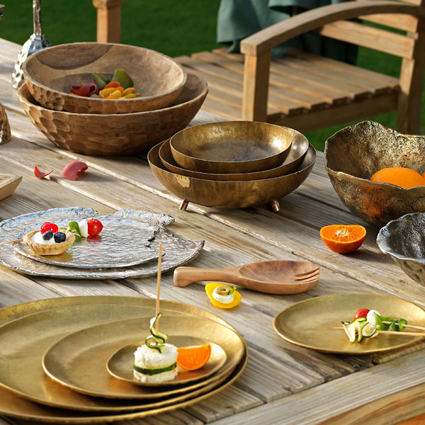 Care Craft Inc. - Exporter of Brass Trays Bowls Set, tray and bowl set, Brass Serving Tray from Moradabad, Uttar Pradesh, India. 